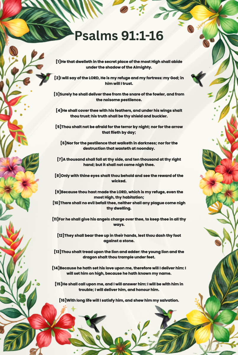 Psalm 91 printable artwork,