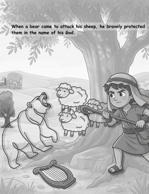 David the Shepherd Coloring pdf print