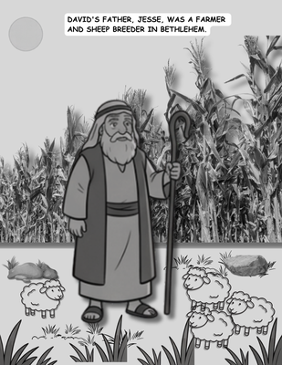 David the Shepherd Coloring pdf print