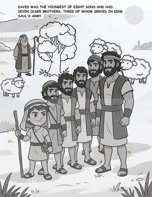 David the Shepherd Coloring pdf print