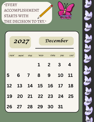 Monthly Planner and Note Pages 2027 PDF