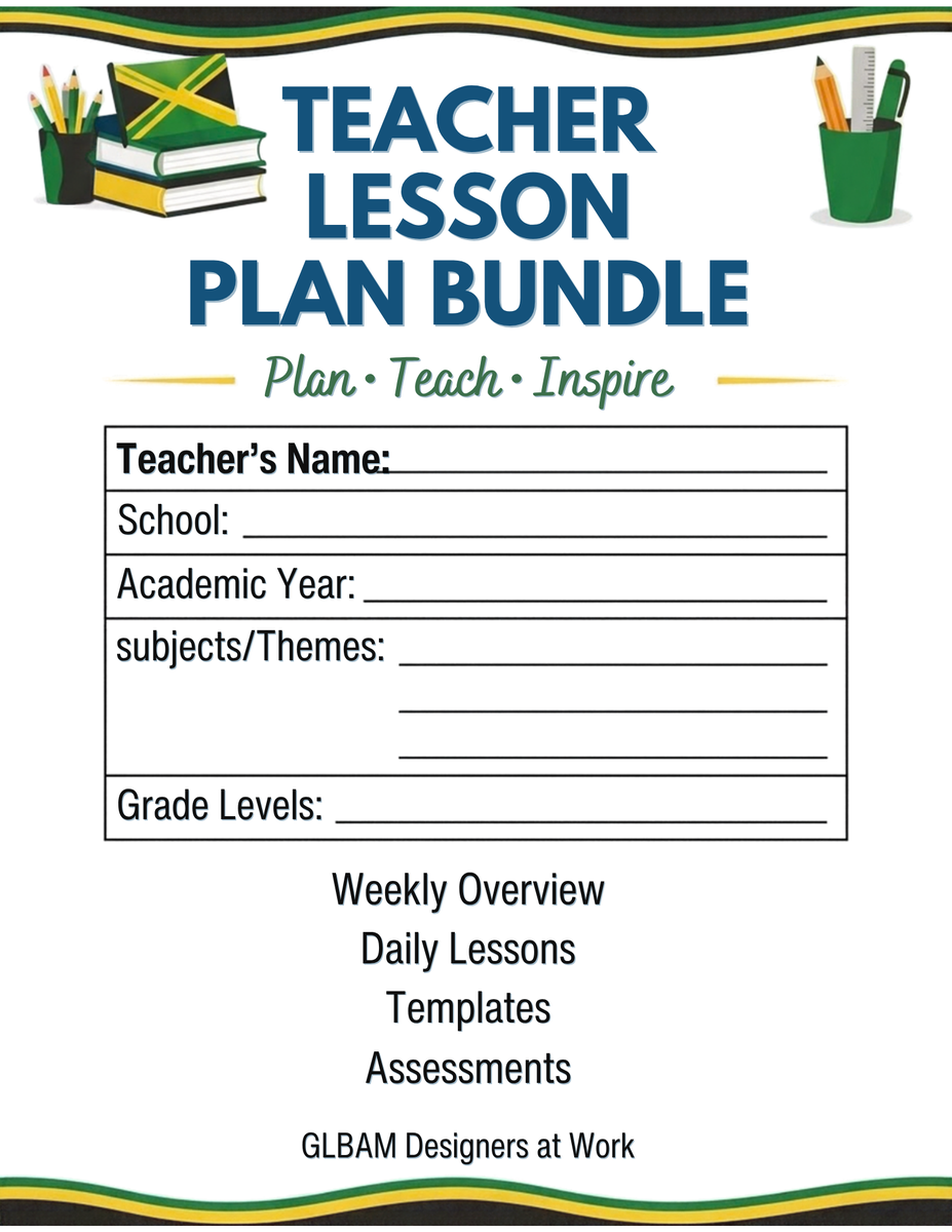 Teacher lesson plan template canva JA