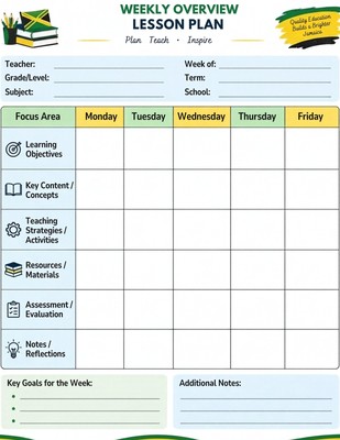 Teacher lesson plan template canva JA