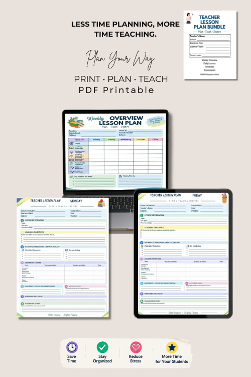 Teacher Lesson Plan PDF printable