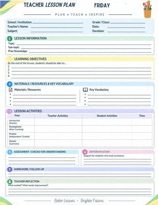 Jamaican Teacher Lesson Plan PDF