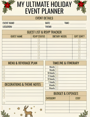 Christmas Planner Printable PDF 2026