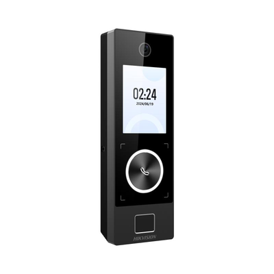 LECTOR BIOMETRICO RECONOCIMIENTO FACIAL HIKVISION DS-K1T323MBFWX-E1(O-STD) (E) CON PANTALLA DE 2.4" LENTE 2MP  NEGRO