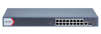 SWITCH HIKVISION DS-3E1518P-EI/M(O-STD) 16 PUERTOS GIGABIT POE / 1 PUERTO GIGABIT RJ45 / 1 PUERTO SFP ADMINISTRABLE  NEGRO