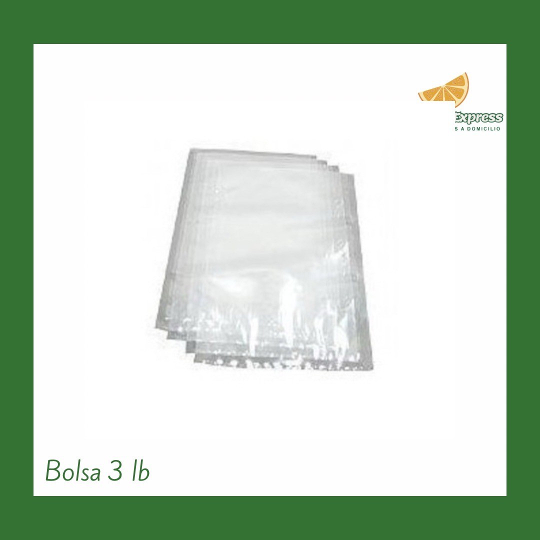 Bolsas transparente 8x12 (3 LB) paquete de 500 UND.