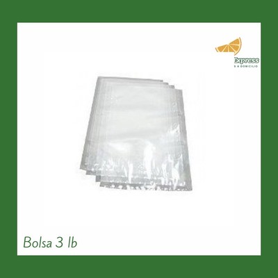 Bolsas transparente 8x12 (3 LB) paquete de 500 UND.