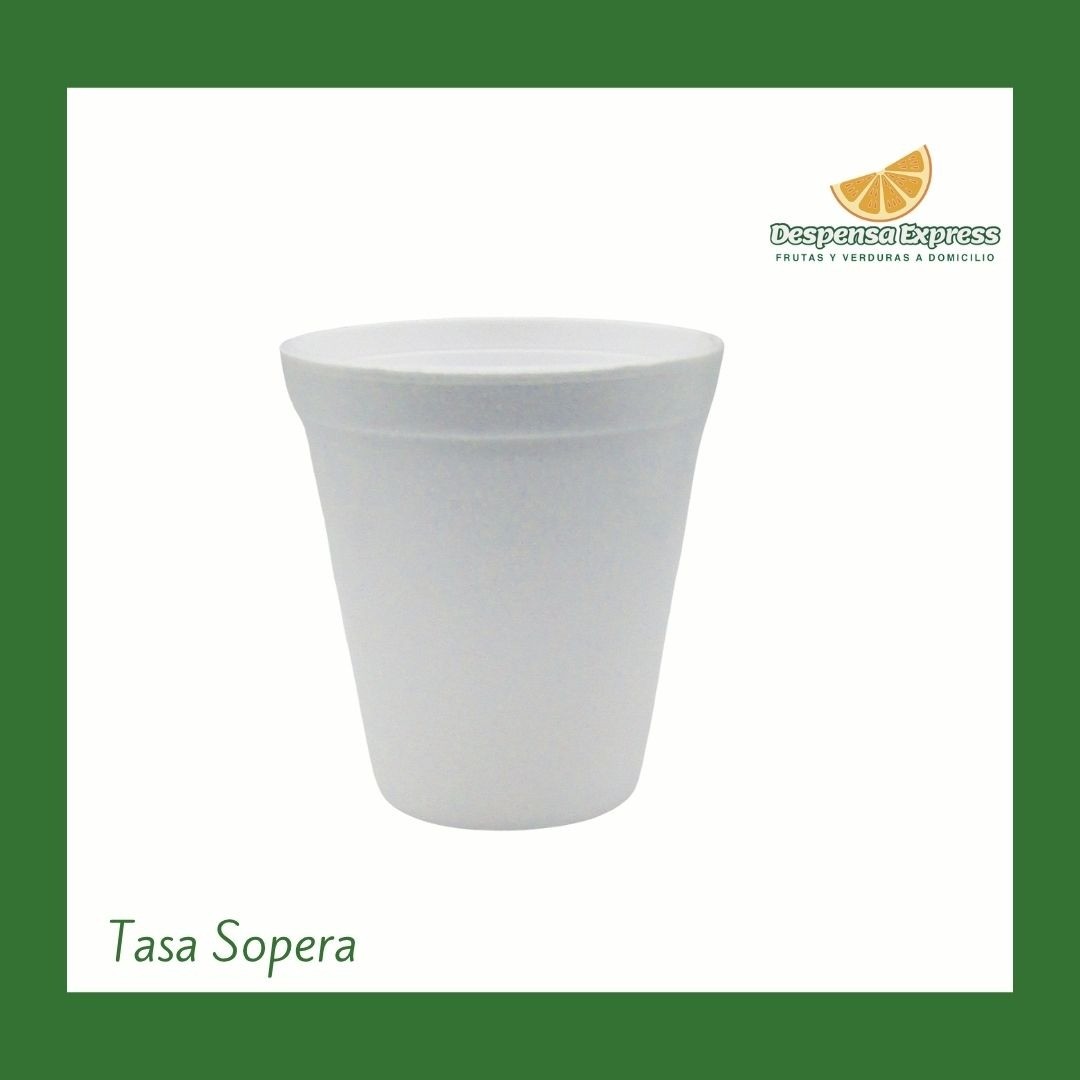 Tasa Sopera Poroplast c/Tapa. (10 Unidades. - 60 onzas)