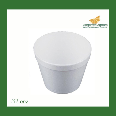 Tasa Sopera Poroplast 32 onz - 25 UND