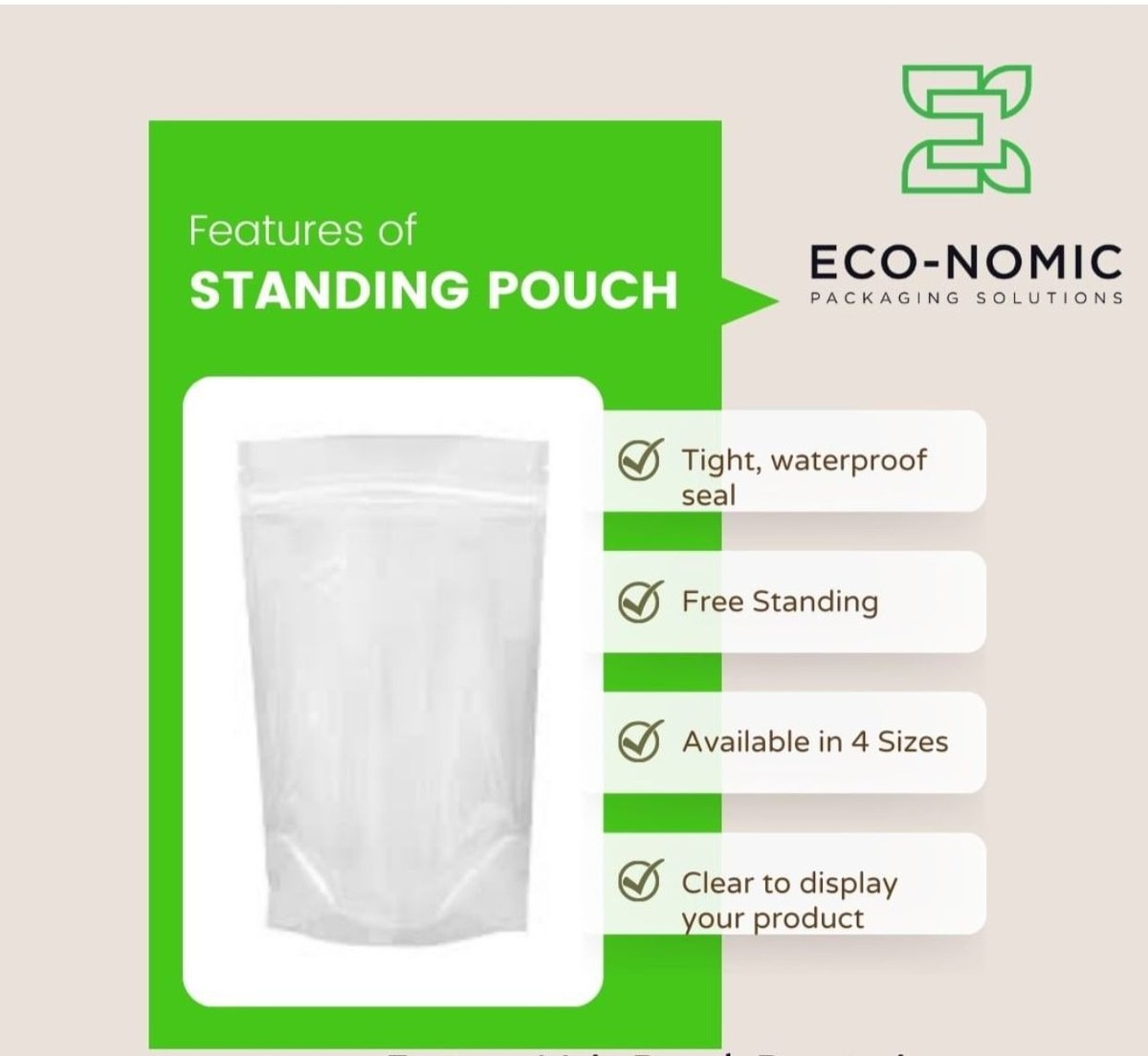 Clear Stand Up (Zip Pouch)