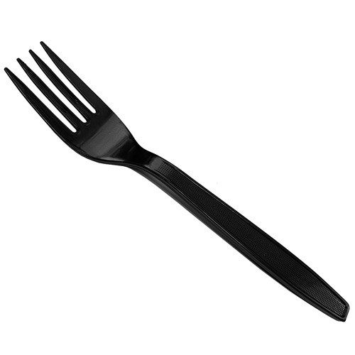 7" Black Pet Fork-Wrapped