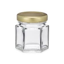 1.5oz Hexagonal Jar w/Lid