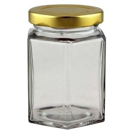 190ml Hexagonal Jar w/Lid