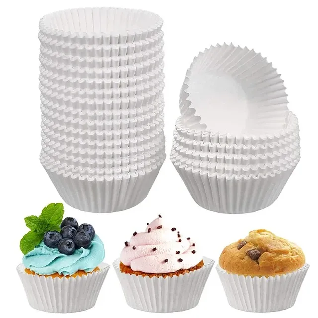 4.5" White Baking Cups