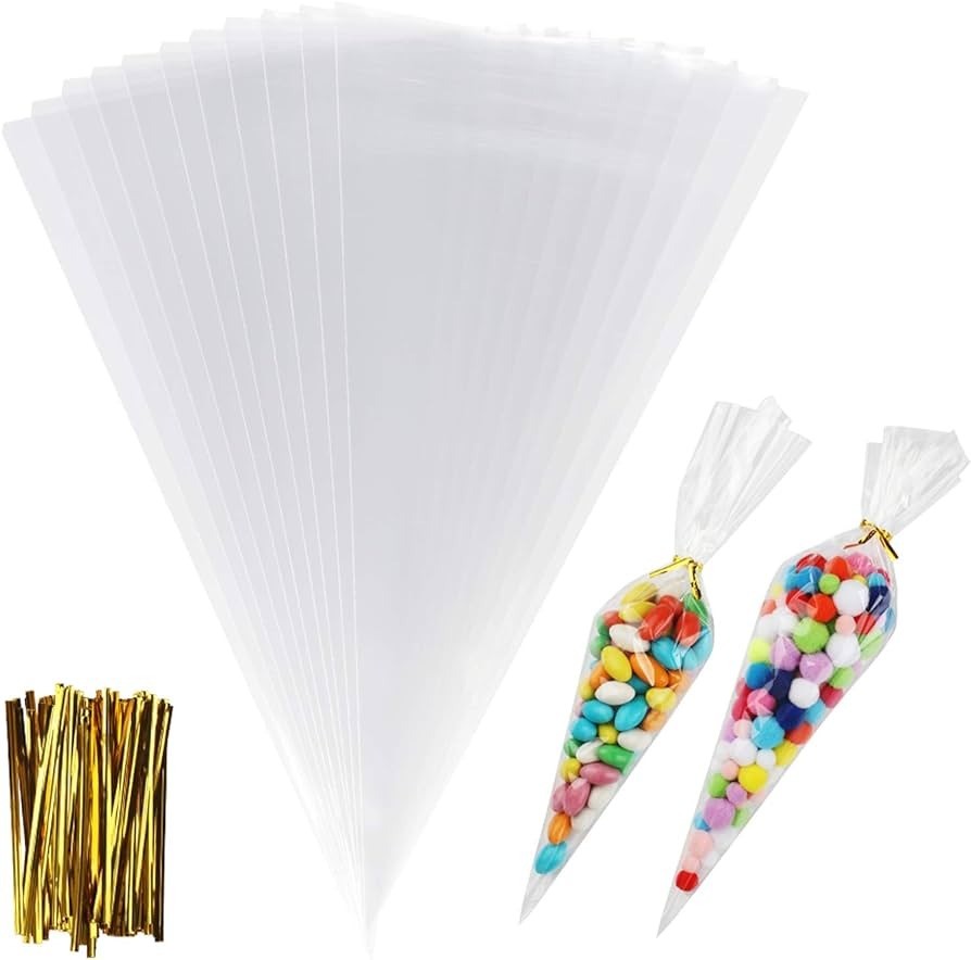 Cone Bags w/Ties - 100pk