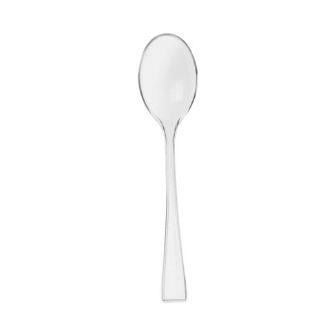 Plastic Clear Mini Spoon - 50pk