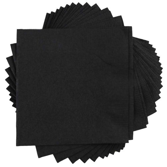 Black Cocktail Napkin