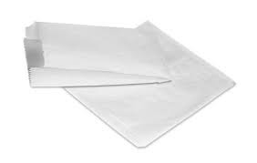 7x9 White Paper Bag- 100pcs