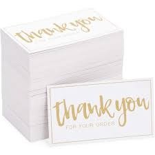 Gold Foil Thank You Cards-20pcs