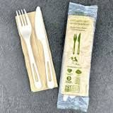 6" TPLA Fork, Knife & Napkin