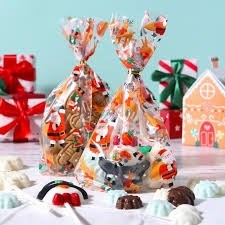 5x10" Xmas Treat Bag w/Twist-50pcs