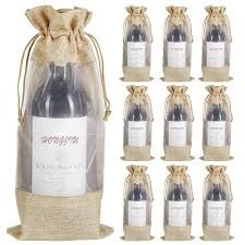 Burlap Wine Bags