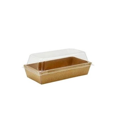3x6" Kraft Tray w/Lid-8pcs
