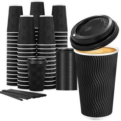 BLACK RIPPLE HOT CUP