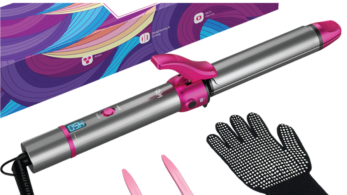 BIG BARREL CURLING IRON/ 2 IN 1 CURLER AND STRAIGHTNER