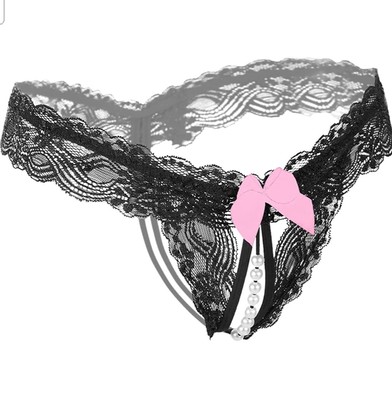 Lace and Pearl Thongs