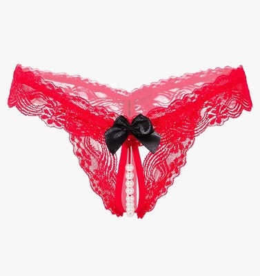 Lace and Pearl Thongs