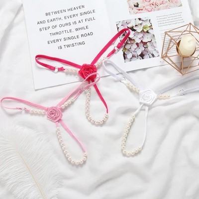 Dainty Rose & Pearl Thongs