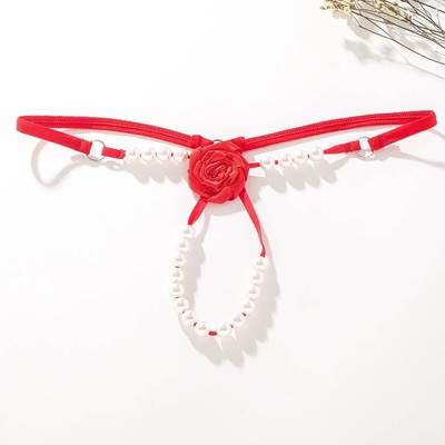Dainty Rose & Pearl Thongs
