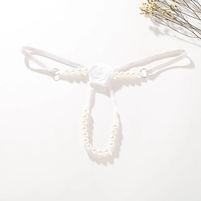 Dainty Rose & Pearl Thongs