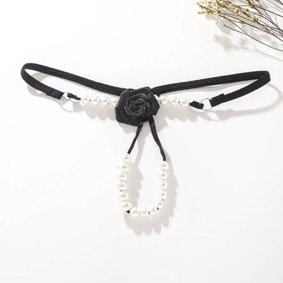 Dainty Rose & Pearl Thongs