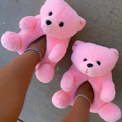 Baby Pink Teddy Bear Slides