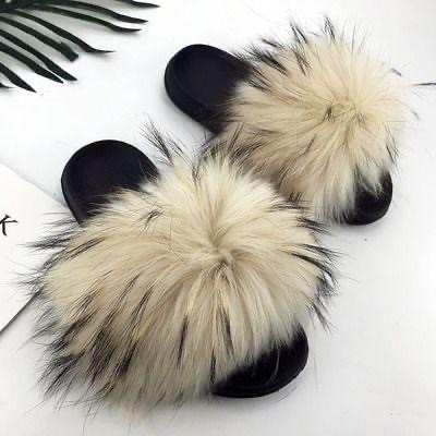 Cookies and Cream Fur Slides