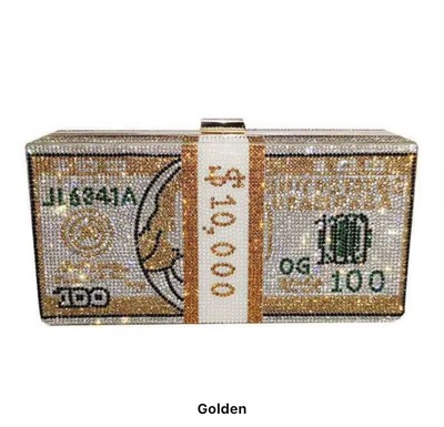 Gold Crystal Money Bag