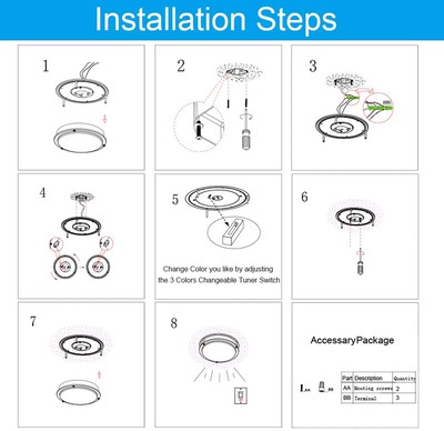 Ecolite® 25W LED Flush Mount Ceiling Light 3CCT