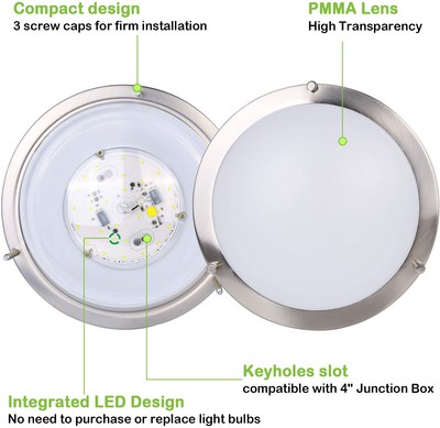 Ecolite® 25W LED Flush Mount Ceiling Light 3CCT
