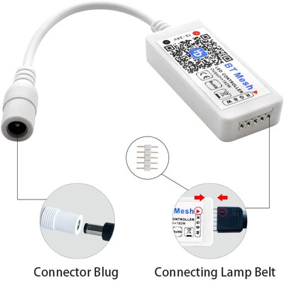 Bluetooth Mesh LED Controller for RGBW Strip Light,