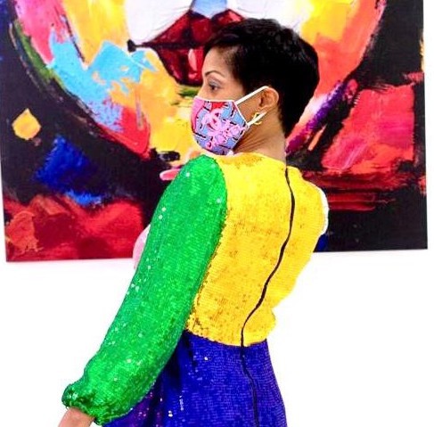 AFRICAN PRINT 3 LAYER FILTER MASK UNISEX WITH  CC LOGO