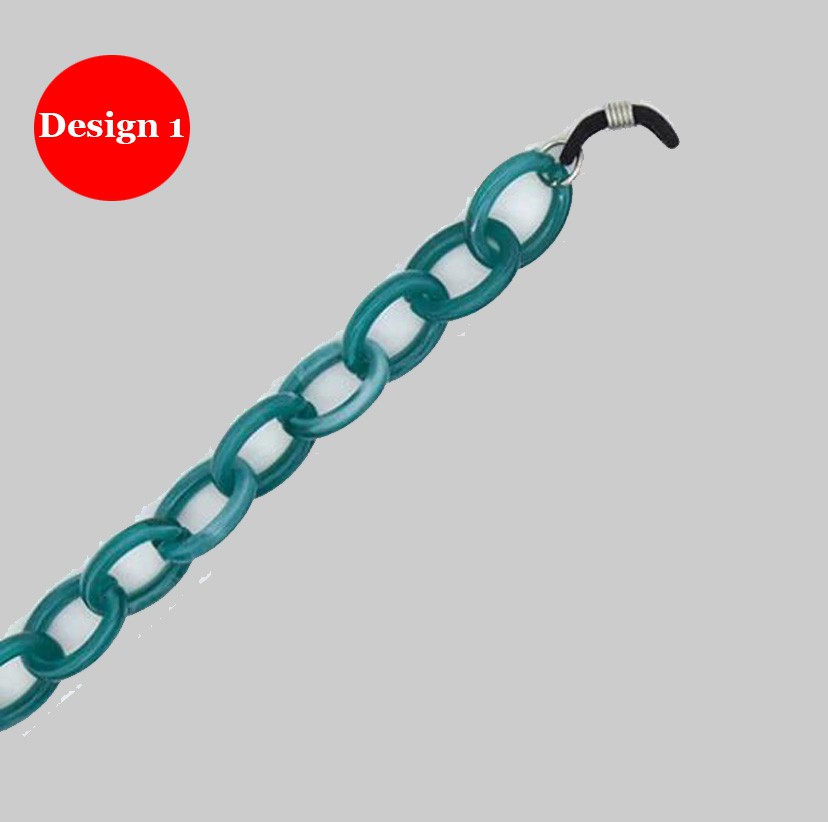 Simple acrylic mask & glasses chain. 1 free 3 layer  filtered cloth  mask with purchase .