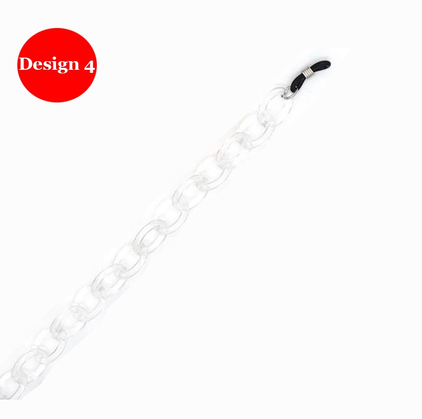 Simple acrylic mask & glasses chain. 1 free 3 layer  filtered cloth  mask with purchase .