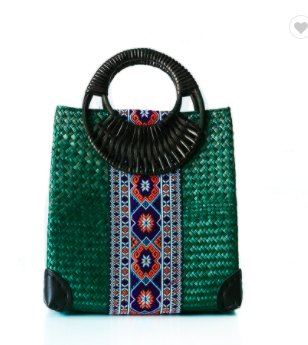 #B005 handmade weave Rattan Straw Basket Beach Bag Bamboo tote bag