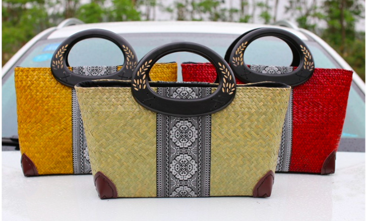 #B006 Bamboo Handbag Handmade Large Tote Bag