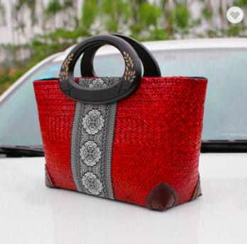 #B006 Bamboo Handbag Handmade Large Tote Bag